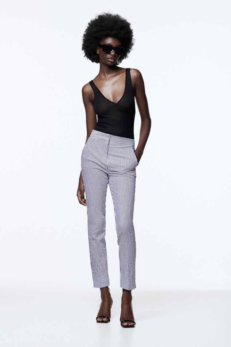 Jogger waist trousers zara store